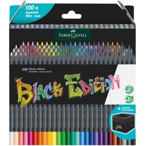 Faber Castell Black Edition Colour Pencils, Cardboard Wallet of 100 Faber Castell Black Edition Colour Pencils, Cardboard Wallet of 100