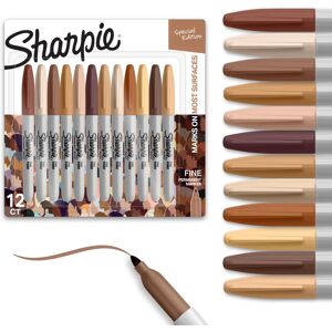 SHARPIE Permanent Markers, Portrait Colors Skin Tone Markers Set, Fine Tip Marke SHARPIE Permanent Markers, Portrait Colors Skin Tone Markers Set, Fine Tip Marke