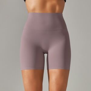 Unbranded (2166 three-quarter pants-taupe, L) Solid color yoga shorts double-sided brushed Unbranded (2166 three-quarter pants-taupe, L) Solid color yoga shorts double-sided brushed