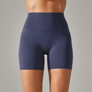 Unbranded (2166 three-quarter pants-dark blue, M) Solid color yoga shorts double-sided bru Unbranded (2166 three-quarter pants-dark blue, M) Solid color yoga shorts double-sided bru