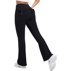 Unbranded (Wide-leg pants-black, XL) Cargo leggings for women, high-waisted elastic hip-li Unbranded (Wide-leg pants-black, XL) Cargo leggings for women, high-waisted elastic hip-li