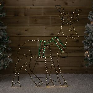 Premier 1.4m x 86cm Light up FlexiBrights Standing Christmas Reindeer with 420 Multi-Col Premier 1.4m x 86cm Light up FlexiBrights Standing Christmas Reindeer with 420 Multi-Col