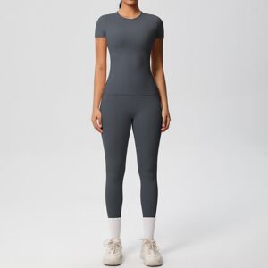 Unbranded (Set-Graphite Gray, L) Solid color double-sided brushed breathable tight-fitting Unbranded (Set-Graphite Gray, L) Solid color double-sided brushed breathable tight-fitting
