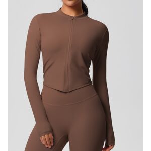 Unbranded (Zip Jacket - Chestnut, XL) Quick-drying naked brushed fitness zipper jacket run Unbranded (Zip Jacket - Chestnut, XL) Quick-drying naked brushed fitness zipper jacket run