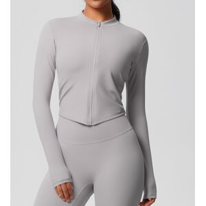 Unbranded (Zip Jacket - Frost Gray, S) Quick-drying naked brushed fitness zipper jacket ru Unbranded (Zip Jacket - Frost Gray, S) Quick-drying naked brushed fitness zipper jacket ru