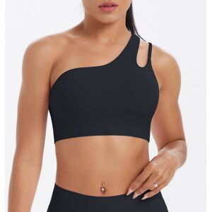 Unbranded (Black, M) Spliced double-sided nylon brushed one-shoulder beautiful back sports Unbranded (Black, M) Spliced double-sided nylon brushed one-shoulder beautiful back sports