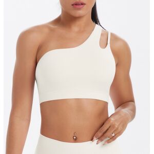 Unbranded (Light ivory, L) Spliced double-sided nylon brushed one-shoulder beautiful back Unbranded (Light ivory, L) Spliced double-sided nylon brushed one-shoulder beautiful back
