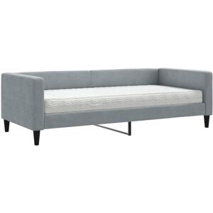 (light grey, Sofa Mattress) vidaXL Daybed Sofa Bed Guest Bed with Mattress L (light grey, Sofa Mattress) vidaXL Daybed Sofa Bed Guest Bed with Mattress L