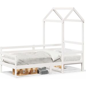(white) vidaXL Day Bed with Roof Sofa Bed Daybed Guest Bed 80x200 cm Solid Wood (white) vidaXL Day Bed with Roof Sofa Bed Daybed Guest Bed 80x200 cm Solid Wood