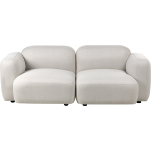 Beliani Sofa 3 Seater AFOSS Fabric Light Beige Beliani Sofa 3 Seater AFOSS Fabric Light Beige