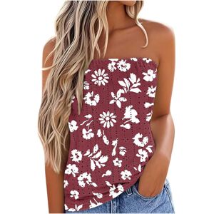 Unbranded (M, 008* Red) Vest for Women Promotion Boho Tops Strapless Bandeau Tank Tops Sum Unbranded (M, 008* Red) Vest for Women Promotion Boho Tops Strapless Bandeau Tank Tops Sum