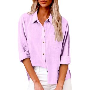 Unbranded (5XL, 3 Purple) Womens Tops Clearance Womens Button Down Shirt Casual Cotton Lin Unbranded (5XL, 3 Purple) Womens Tops Clearance Womens Button Down Shirt Casual Cotton Lin