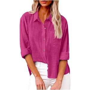 Unbranded (5XL, 4 Hot Pink) Womens Tops Clearance Womens Button Down Shirt Casual Cotton L Unbranded (5XL, 4 Hot Pink) Womens Tops Clearance Womens Button Down Shirt Casual Cotton L