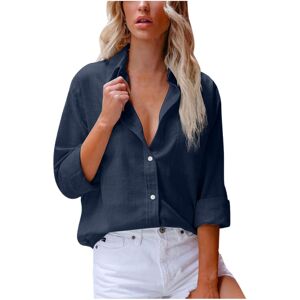 Unbranded (S, 01* Navy) Ladies Tops Clearance Womens Button Down Shirts Long Sleeve Cotton Unbranded (S, 01* Navy) Ladies Tops Clearance Womens Button Down Shirts Long Sleeve Cotton