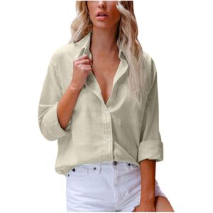 Unbranded (XXL, 01* Beige) Ladies Tops Clearance Womens Button Down Shirts Long Sleeve Cot Unbranded (XXL, 01* Beige) Ladies Tops Clearance Womens Button Down Shirts Long Sleeve Cot
