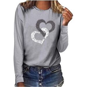 Unbranded (M, 001* Gray) Ladies Tops Clearance Women's Long Sleeve Valentine's Day Shirts Unbranded (M, 001* Gray) Ladies Tops Clearance Women's Long Sleeve Valentine's Day Shirts