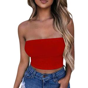 Unbranded (XL, 01* Red) Crop Tops for Women UK 1/2/3/4/5 PCS Sexy Tube Top Strapless Cropp Unbranded (XL, 01* Red) Crop Tops for Women UK 1/2/3/4/5 PCS Sexy Tube Top Strapless Cropp