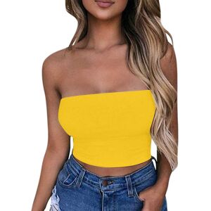 Unbranded (XL, 01* Yellow) Crop Tops for Women UK 1/2/3/4/5 PCS Sexy Tube Top Strapless Cr Unbranded (XL, 01* Yellow) Crop Tops for Women UK 1/2/3/4/5 PCS Sexy Tube Top Strapless Cr