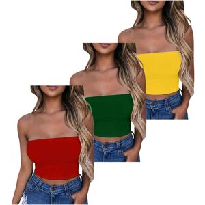 Unbranded (XL, 11* Yellow) Crop Tops for Women UK 1/2/3/4/5 PCS Sexy Tube Top Strapless Cr Unbranded (XL, 11* Yellow) Crop Tops for Women UK 1/2/3/4/5 PCS Sexy Tube Top Strapless Cr