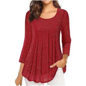 Unbranded (S, 001* Red) Womens Tops 3/4 Length Sleeve Blouses Dressy Casual Spring Summer Unbranded (S, 001* Red) Womens Tops 3/4 Length Sleeve Blouses Dressy Casual Spring Summer