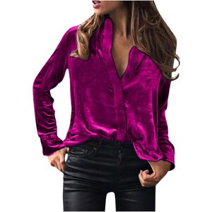 Unbranded (M, 02* Hot Pink) Velvet Tops for Women Long Sleeve Button Down Shirts Blazer Ja Unbranded (M, 02* Hot Pink) Velvet Tops for Women Long Sleeve Button Down Shirts Blazer Ja