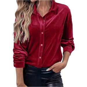 Unbranded (XXL, 01* Red) Velvet Tops for Women Long Sleeve Button Down Shirts Blazer Jacke Unbranded (XXL, 01* Red) Velvet Tops for Women Long Sleeve Button Down Shirts Blazer Jacke