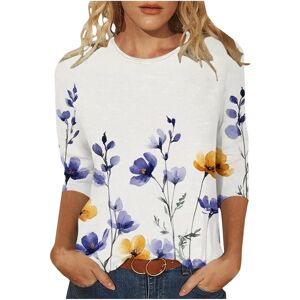 Unbranded (L, 04* White) Womens Tops 3/4 Sleeve Shirts Loose Casual Tunic Blouses Summer T Unbranded (L, 04* White) Womens Tops 3/4 Sleeve Shirts Loose Casual Tunic Blouses Summer T