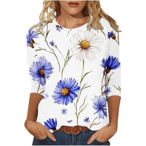 Unbranded (L, 12* Blue) Womens Tops 3/4 Sleeve Shirts Loose Casual Tunic Blouses Summer Ts Unbranded (L, 12* Blue) Womens Tops 3/4 Sleeve Shirts Loose Casual Tunic Blouses Summer Ts