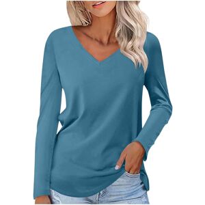 Unbranded (3XL, 001* Blue) Women Tops V Neck Long Sleeve T-Shirts Trendy Dressy Pullover F Unbranded (3XL, 001* Blue) Women Tops V Neck Long Sleeve T-Shirts Trendy Dressy Pullover F