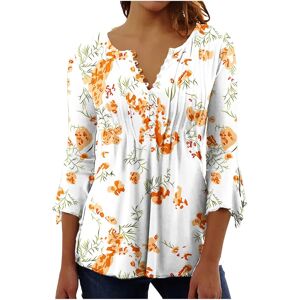 Unbranded (L, 001* Orange) Women Tops 3/4 Sleeve Shirts Boho Floral Print T-Shirts Casual Unbranded (L, 001* Orange) Women Tops 3/4 Sleeve Shirts Boho Floral Print T-Shirts Casual