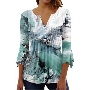 Unbranded (L, 003* Light Blue) Women Tops 3/4 Sleeve Shirts Boho Floral Print T-Shirts Cas Unbranded (L, 003* Light Blue) Women Tops 3/4 Sleeve Shirts Boho Floral Print T-Shirts Cas
