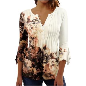 Unbranded (M, 003* Beige) Women Tops 3/4 Sleeve Shirts Boho Floral Print T-Shirts Casual B Unbranded (M, 003* Beige) Women Tops 3/4 Sleeve Shirts Boho Floral Print T-Shirts Casual B
