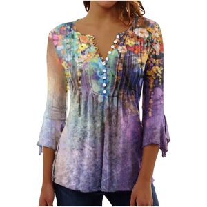 Unbranded (XXL, 001* Purple) Women Tops 3/4 Sleeve Shirts Boho Floral Print T-Shirts Casua Unbranded (XXL, 001* Purple) Women Tops 3/4 Sleeve Shirts Boho Floral Print T-Shirts Casua