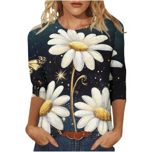 Unbranded (S, 019* Multicolor) Ladies Tops Casual 3/4 Sleeve Shirts Summer Flowy Tunic Top Unbranded (S, 019* Multicolor) Ladies Tops Casual 3/4 Sleeve Shirts Summer Flowy Tunic Top