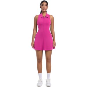 Unbranded (Dragon fruit color, S) Tight slimming high waist lapel sports dress running gol Unbranded (Dragon fruit color, S) Tight slimming high waist lapel sports dress running gol