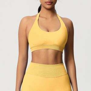 Unbranded (Bra-yellow, S) Seamless beautiful back tight high elastic tight halter neck spo Unbranded (Bra-yellow, S) Seamless beautiful back tight high elastic tight halter neck spo