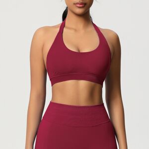 Unbranded (Bra-burgundy, L) Seamless beautiful back tight high elastic tight halter neck s Unbranded (Bra-burgundy, L) Seamless beautiful back tight high elastic tight halter neck s