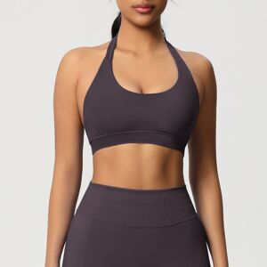 Unbranded (Bra-chocolate brown, L) Seamless beautiful back tight high elastic tight halter Unbranded (Bra-chocolate brown, L) Seamless beautiful back tight high elastic tight halter