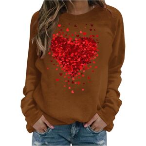 Unbranded (L, 01 Brown) Valentine's Day Sweatshirts for Women Oversized Jumpers Ladies Top Unbranded (L, 01 Brown) Valentine's Day Sweatshirts for Women Oversized Jumpers Ladies Top
