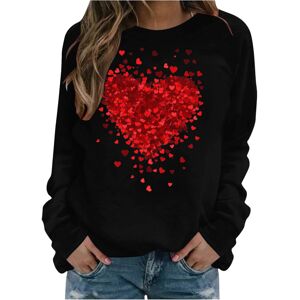 Unbranded (XXL, 01 Black) Valentine's Day Sweatshirts for Women Oversized Jumpers Ladies T Unbranded (XXL, 01 Black) Valentine's Day Sweatshirts for Women Oversized Jumpers Ladies T