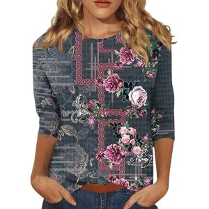 Unbranded (M, 05 Dark Gray) Women Tops Casual 3/4 Sleeve T-Shirts Tunic Tops Vintage Flora Unbranded (M, 05 Dark Gray) Women Tops Casual 3/4 Sleeve T-Shirts Tunic Tops Vintage Flora