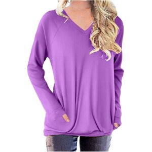 Unbranded (XXL, 05 Purple) Long Sleeve Tops Womens T Shirts Casual Tunic Tops Dressy Shirt Unbranded (XXL, 05 Purple) Long Sleeve Tops Womens T Shirts Casual Tunic Tops Dressy Shirt