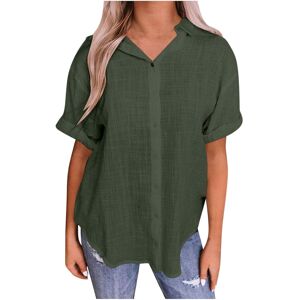 Unbranded (XXL, 002* Army Green) Linen Shirts for Women Clearance Ladies Tops Button Down Unbranded (XXL, 002* Army Green) Linen Shirts for Women Clearance Ladies Tops Button Down