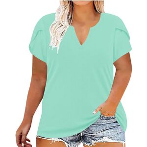 Unbranded (3XL, 001* Mint Green) Ladies Tops Clearance Womens Plus Size T Shirts V Neck Sh Unbranded (3XL, 001* Mint Green) Ladies Tops Clearance Womens Plus Size T Shirts V Neck Sh