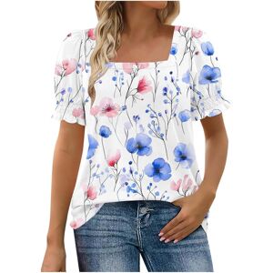 Unbranded (XXL, 013* White) Womens Tops Puff Short Sleeve Tunic Tops Square Neck Summer Bl Unbranded (XXL, 013* White) Womens Tops Puff Short Sleeve Tunic Tops Square Neck Summer Bl