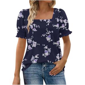 Unbranded (XXL, 010* Navy) Womens Tops Puff Short Sleeve Tunic Tops Square Neck Summer Blo Unbranded (XXL, 010* Navy) Womens Tops Puff Short Sleeve Tunic Tops Square Neck Summer Blo