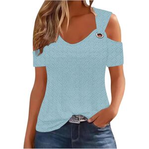 Unbranded (L, 001* Light Blue) Summer Tops for Women UK Clearance Ladies Tops Cold Sholude Unbranded (L, 001* Light Blue) Summer Tops for Women UK Clearance Ladies Tops Cold Sholude