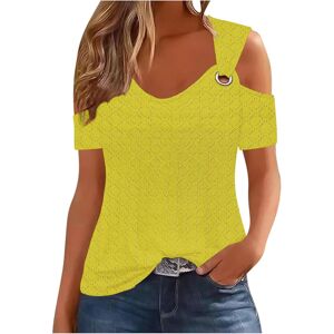 Unbranded (L, 001* Yellow) Summer Tops for Women UK Clearance Ladies Tops Cold Sholuder T- Unbranded (L, 001* Yellow) Summer Tops for Women UK Clearance Ladies Tops Cold Sholuder T-
