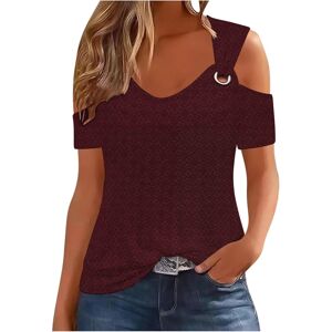 Unbranded (M, 001* Wine) Summer Tops for Women UK Clearance Ladies Tops Cold Sholuder T-Sh Unbranded (M, 001* Wine) Summer Tops for Women UK Clearance Ladies Tops Cold Sholuder T-Sh