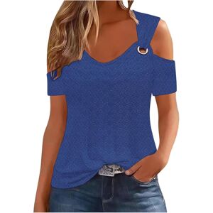 Unbranded (M, 001* Blue) Summer Tops for Women UK Clearance Ladies Tops Cold Sholuder T-Sh Unbranded (M, 001* Blue) Summer Tops for Women UK Clearance Ladies Tops Cold Sholuder T-Sh